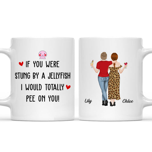 Stung By A Jellyfish - Personalized Custom Coffee Mug