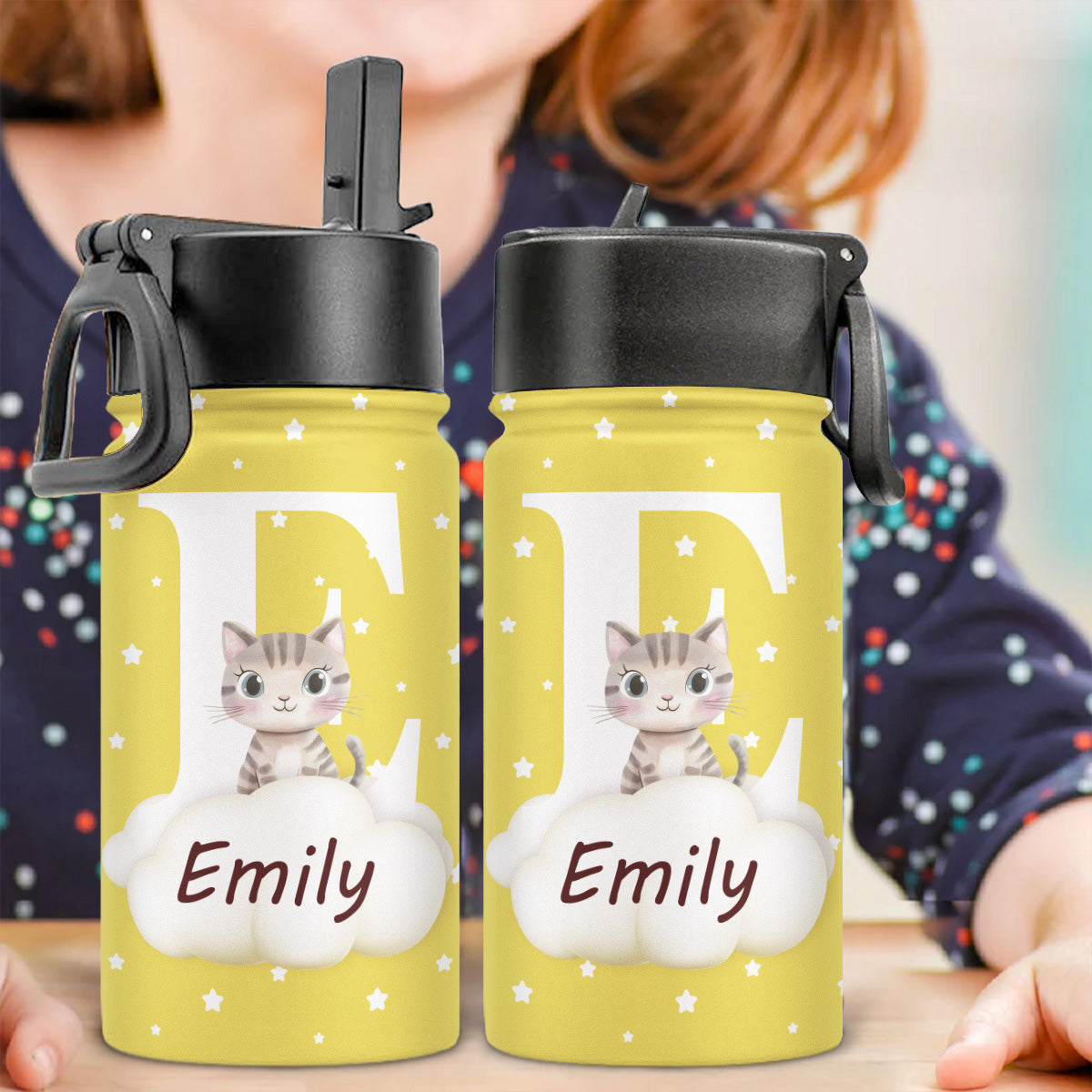 Cute Forest Animal - Personalized Custom Kids Water Bottle