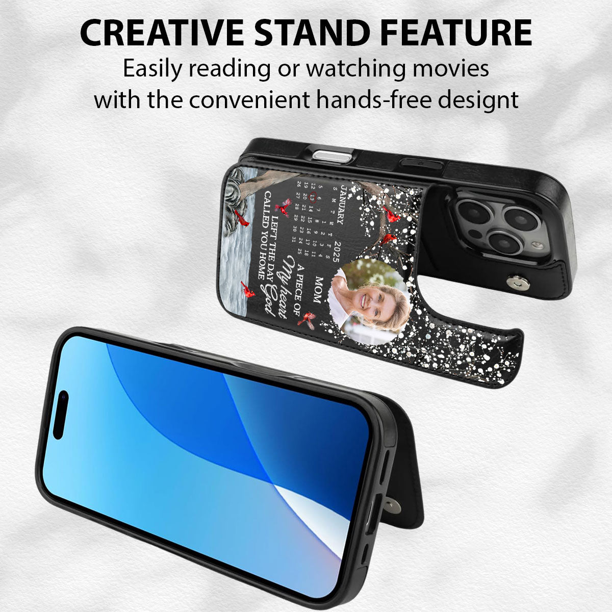 The Moment My Heart Changed Forever - Personalized Custom Leather Phone Case