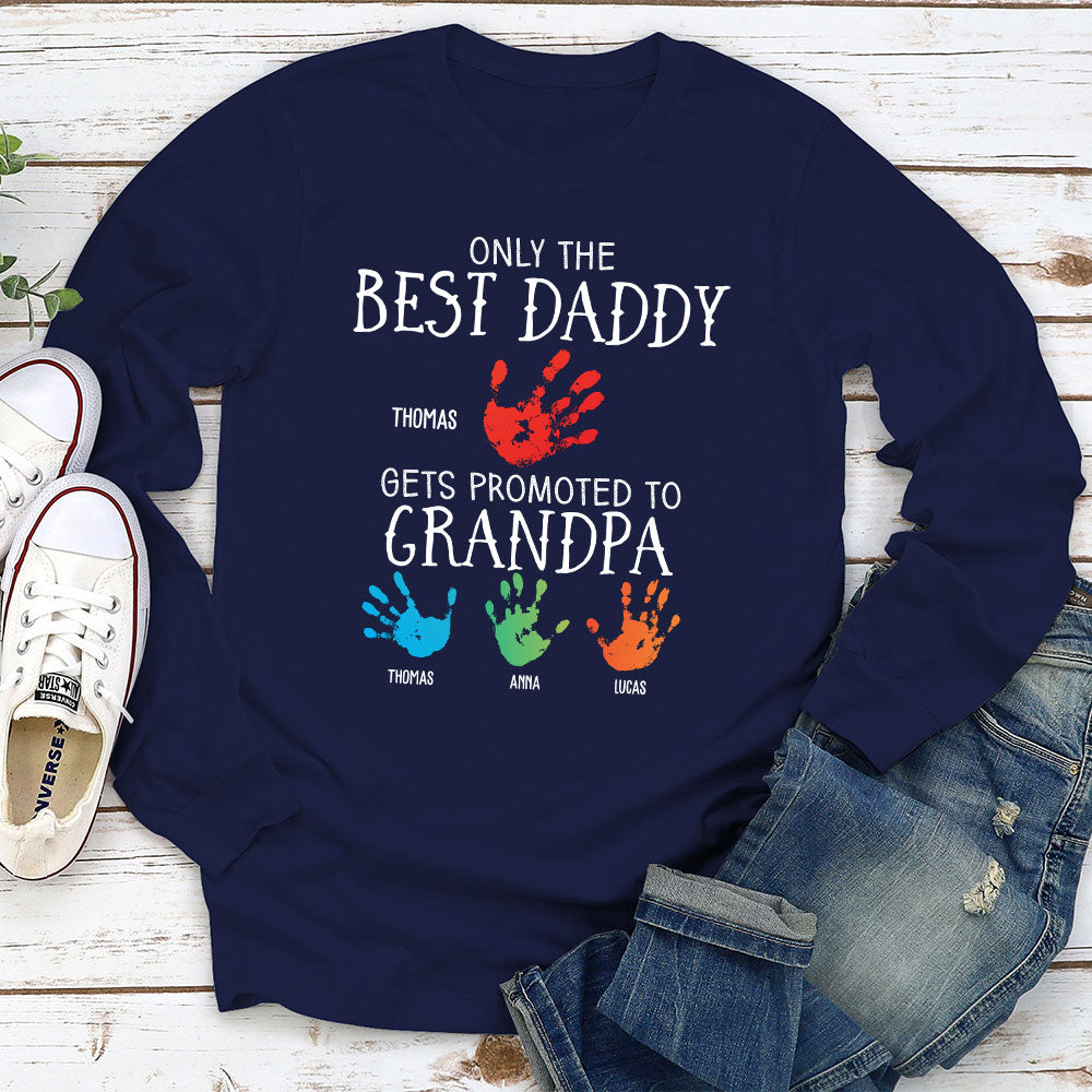 Promoted To Grandpa - Personalized Custom Shirt