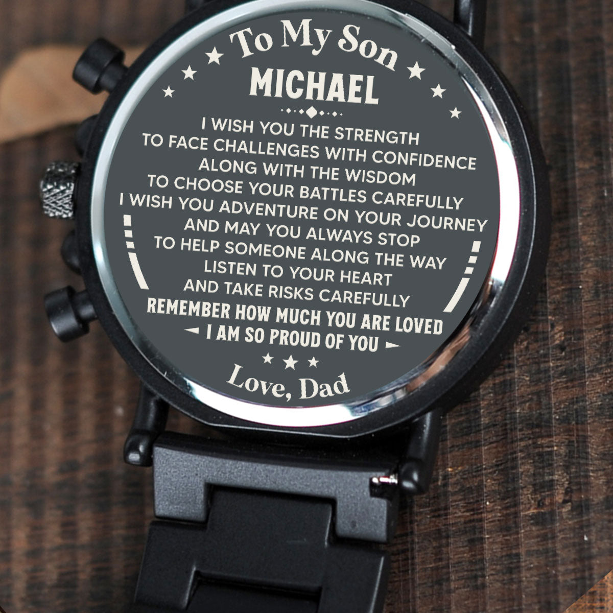 I Am So Proud Of You - Personalized Engraved Wooden Watches GQ026