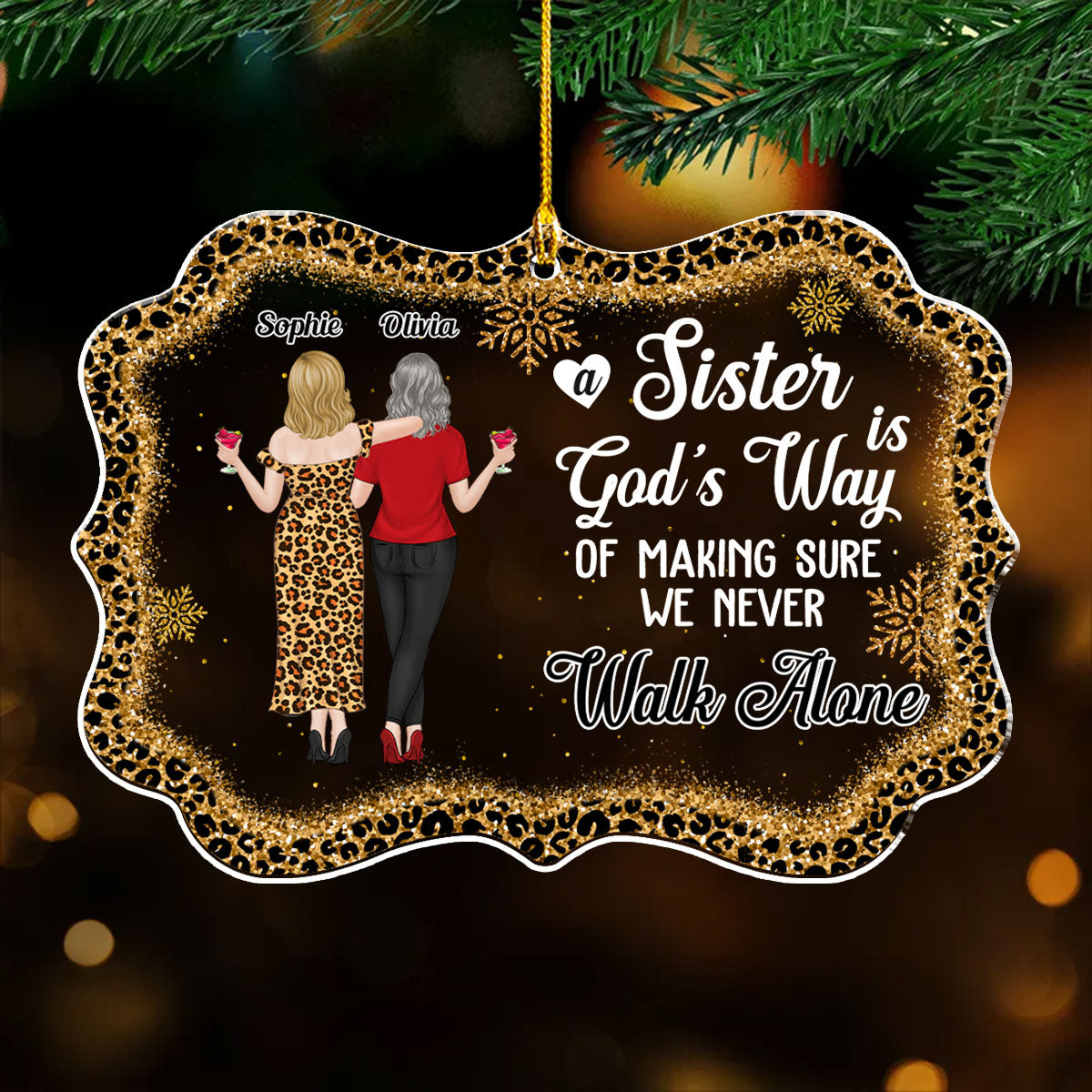 We Never Walk Alone Ver 2 - Personalized Custom Acrylic Ornament