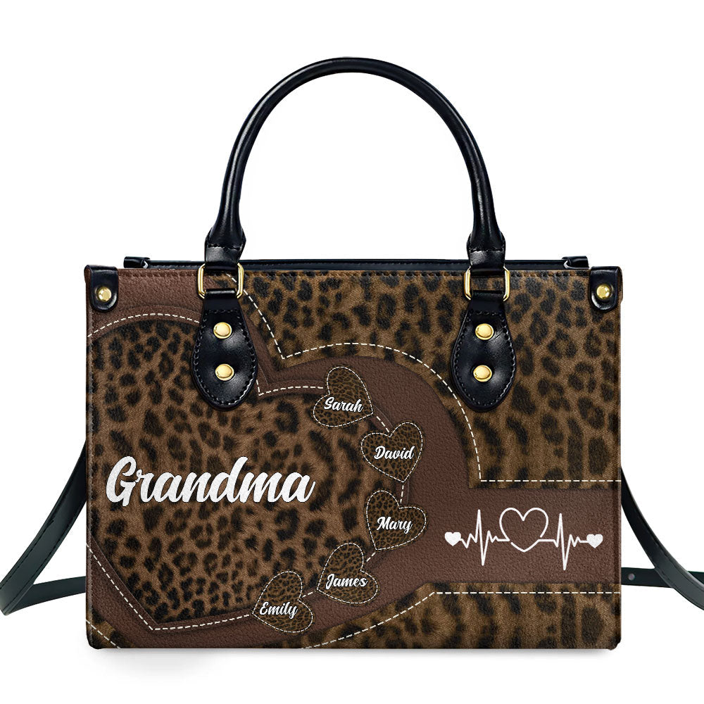 Grandma Sweethearts - Personalized Custom Leather Bag