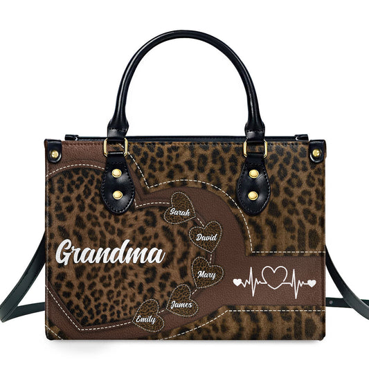 Grandma Sweethearts - Personalized Custom Leather Bag