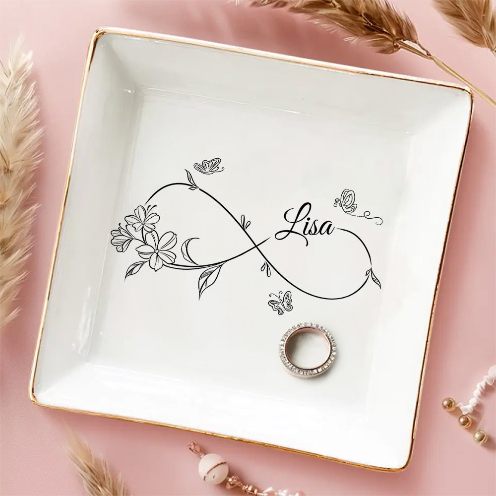 Flowers Need Time To Bloom - Personalized Custom Jewelry Dish