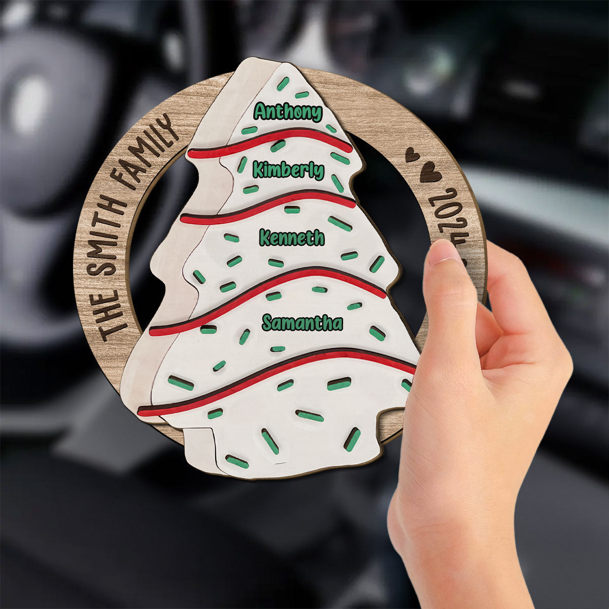 Oh Family Tree Cake - Personalized Custom Car Visor Clip
