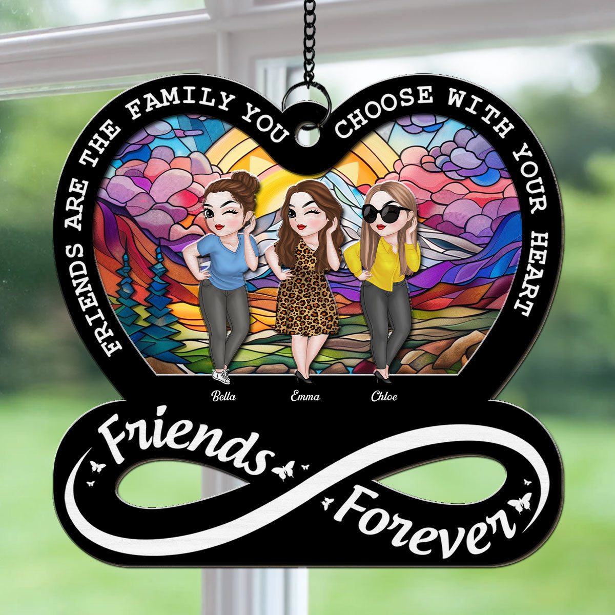 Friendship Forever - Personalized Custom Suncatcher
