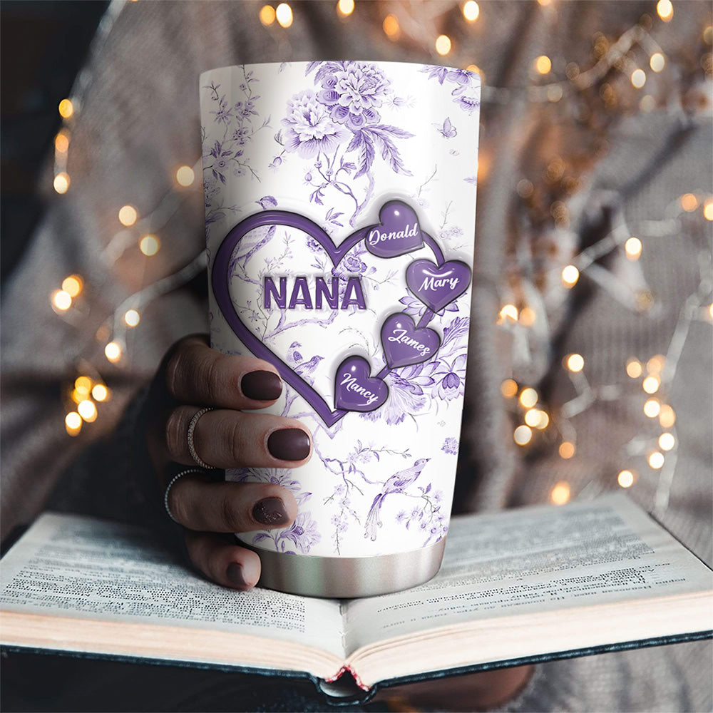 Love Being Grandma - Personalized Custom 3D Inflated Effect Tumbler