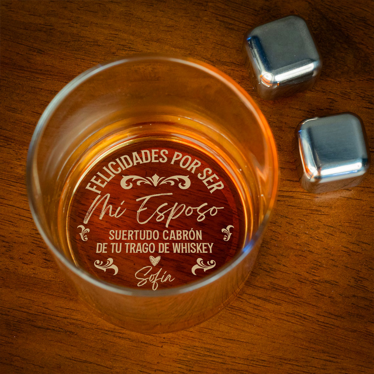 Te Sacaste La Lotería Conmigo - Vaso de Whisky Grabado Personalizado