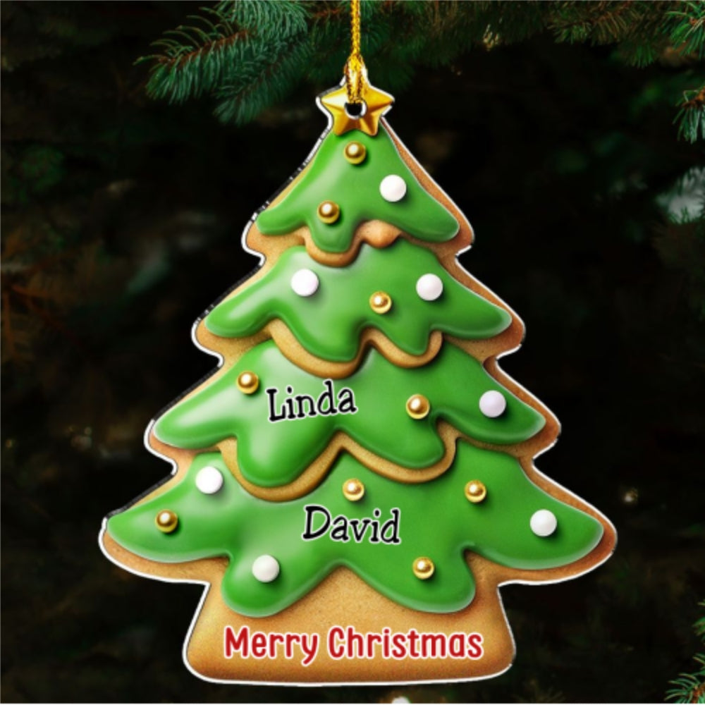 Family Friend Coworker Gingerbread - Personalized Custom Acrylic Ornament