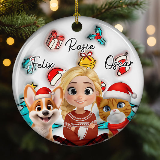 Santa Is Coming To Them - Personalized Custom 3D Inflated Effect Ceramic Ornament