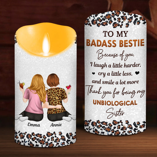 To My Badass Bestie - Personalized Custom LED Candle