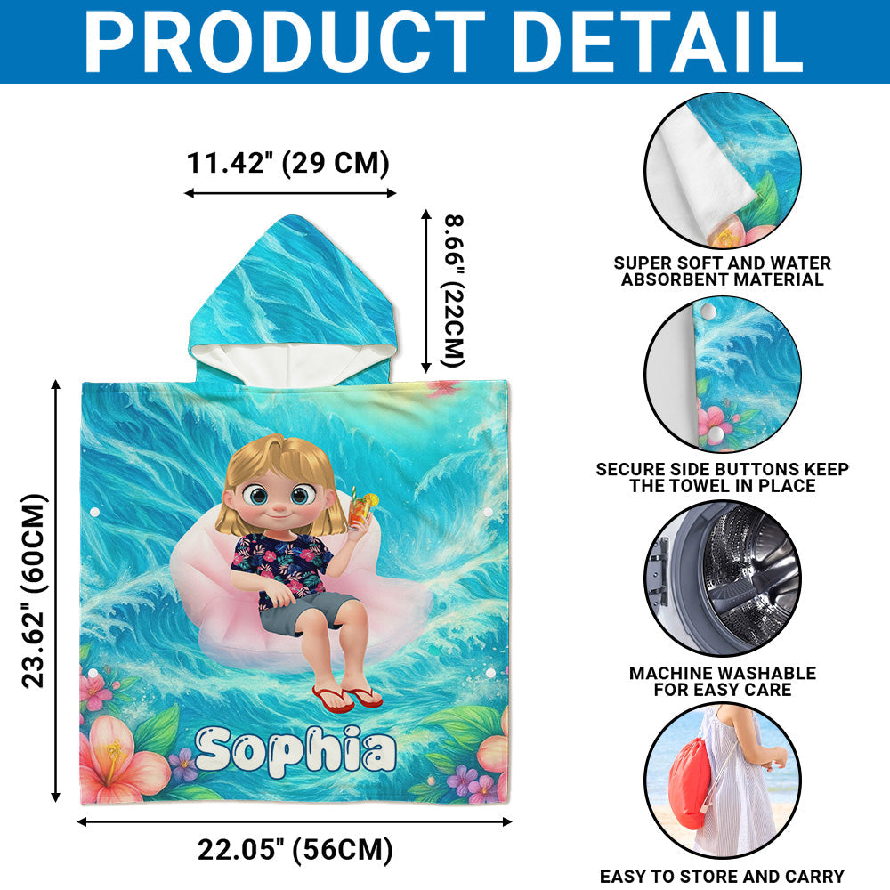 My Forever Love - Personalized Custom Hooded Beach Towel