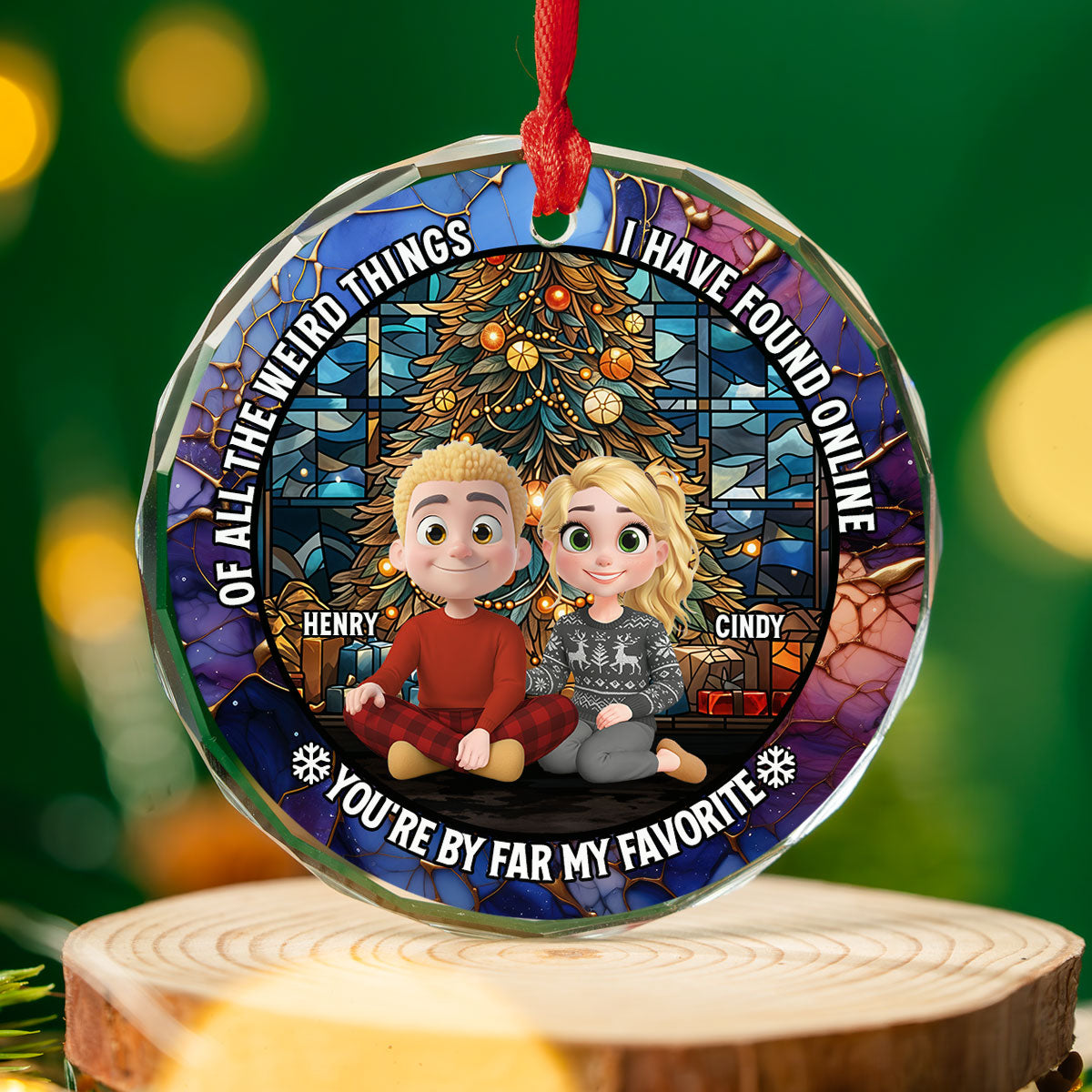 I Have Found You Online - Personalized Custom Glass Ornament
