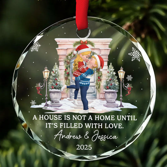 Together We Make A Home - Personalized Custom Glass Ornament