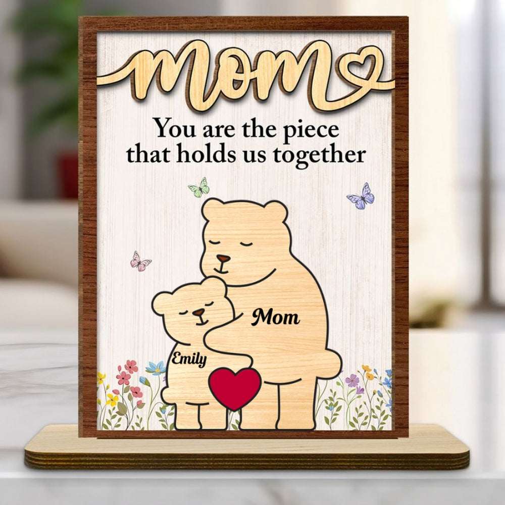 Important Piece - Personalized Custom 2-Layer Wood Plaque With Flat Base