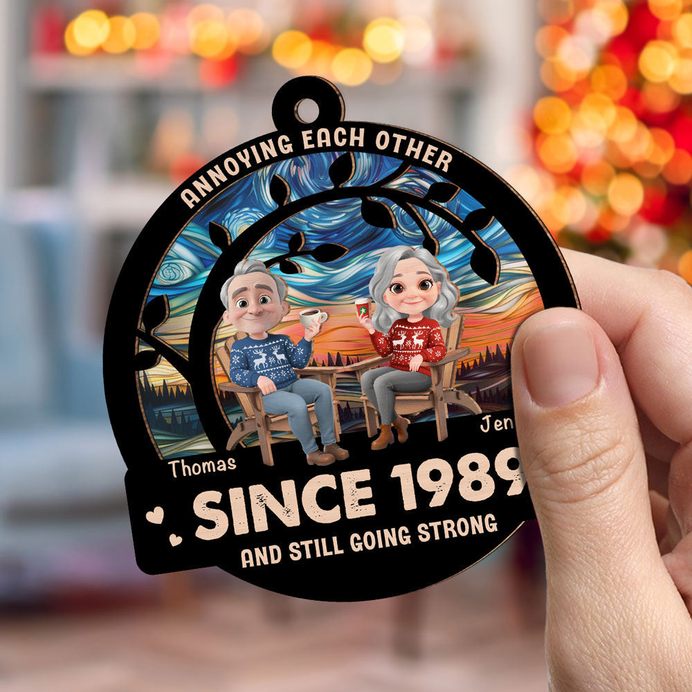 Love Still Going Strong - Personalized Custom Suncatcher Ornament