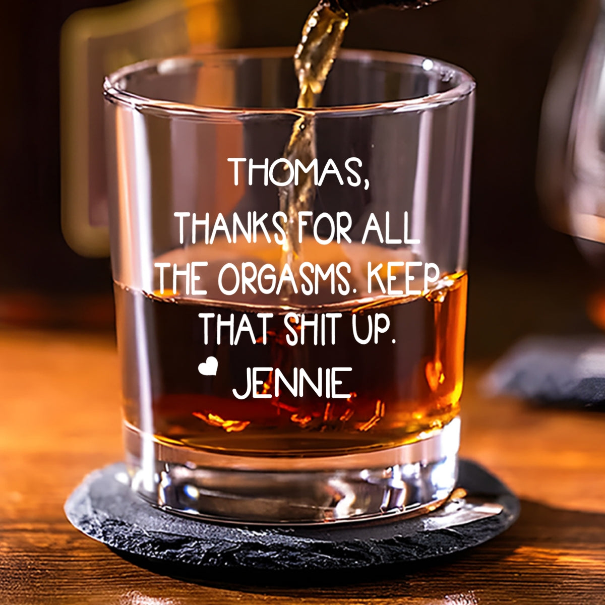 Your Smile Makes Me Smile - Personalized Custom Whiskey Glass