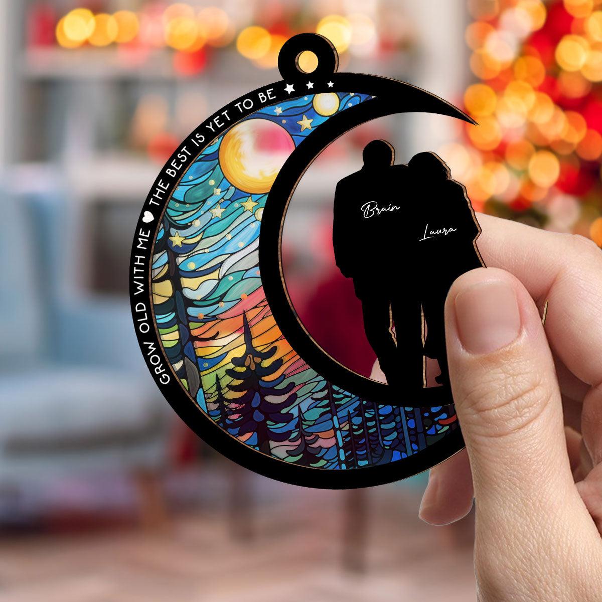 From Our First Kiss Till Our Last Breath - Personalized Custom Suncatcher Ornament