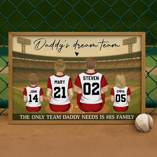 Team Daddy Built With Love - Personalized Custom Poster