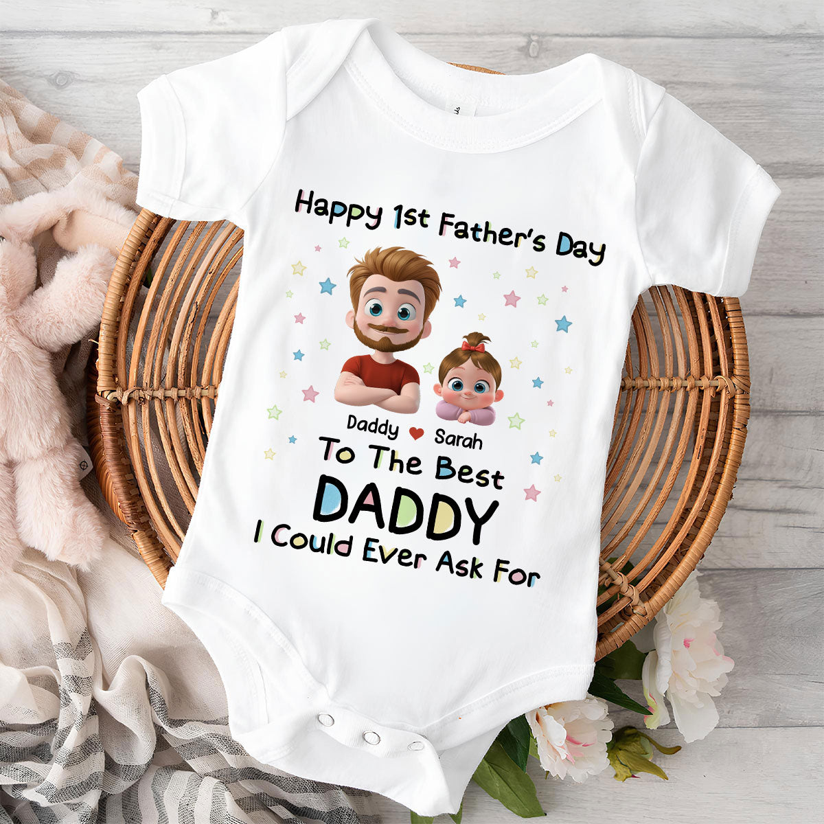 The Best Daddy - Personalized Custom Baby Onesie