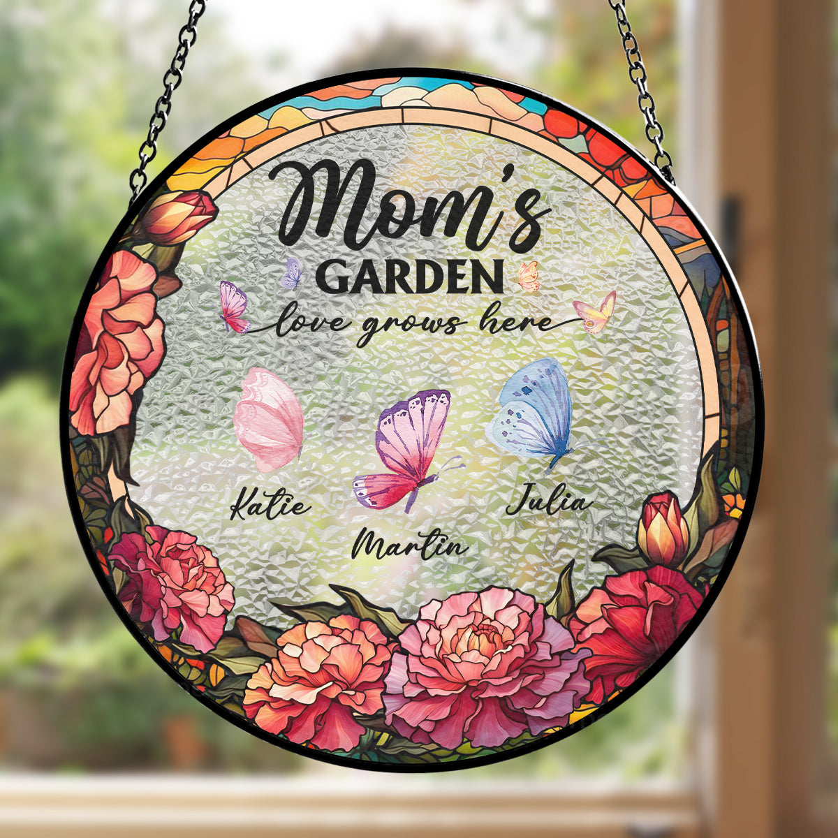 Garden Of Love - Personalized Custom Window Hanging Suncatcher