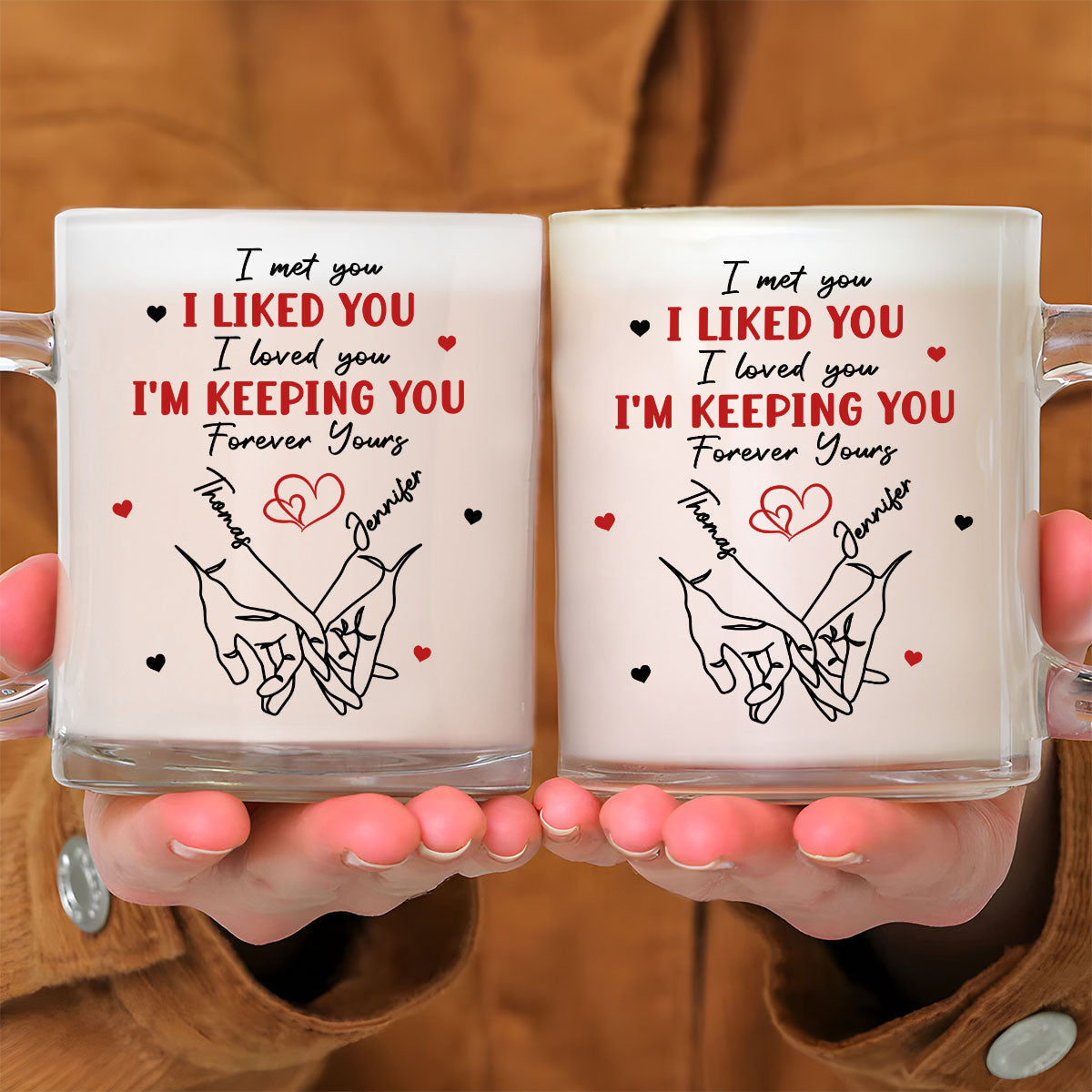The Day I Met You - Personalized Custom Glass Mug