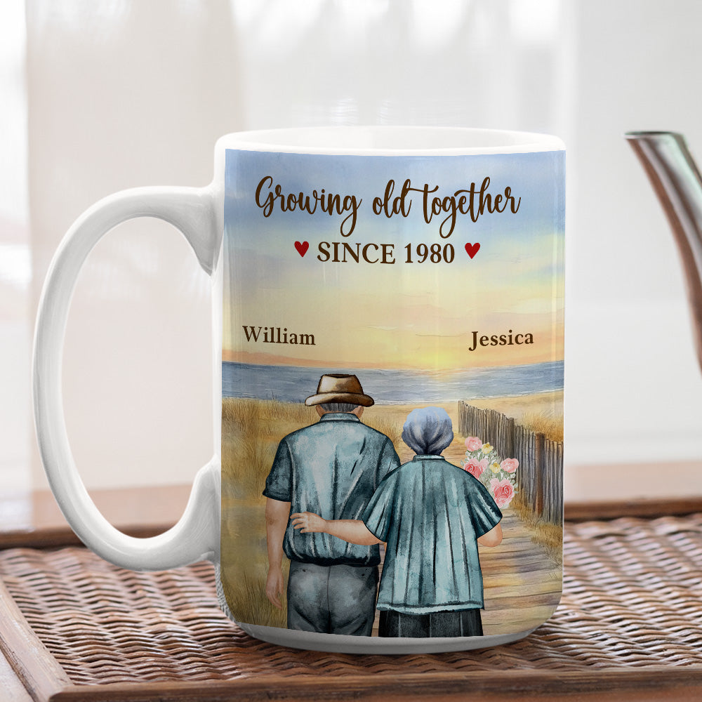 Growing Old Together - Personalized Custom Coffee Mug