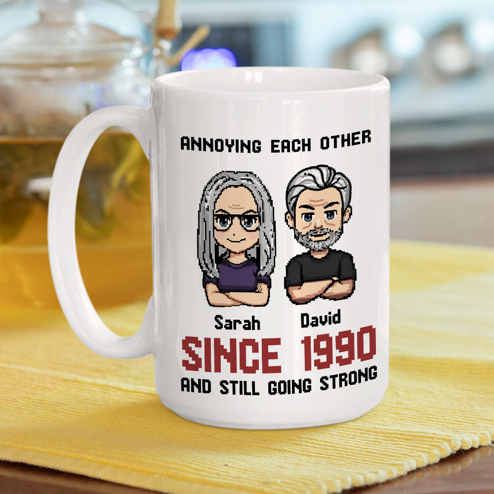 Together Forever Pixel - Personalized Custom Coffee Mug