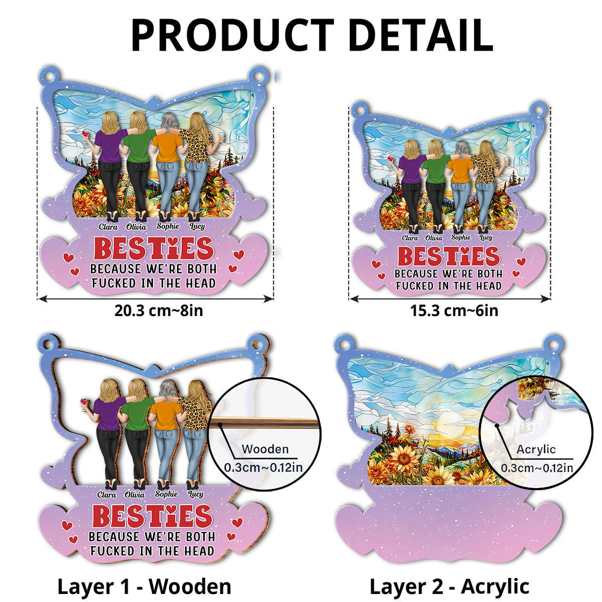 In the Head - Personalized Custom Suncatcher