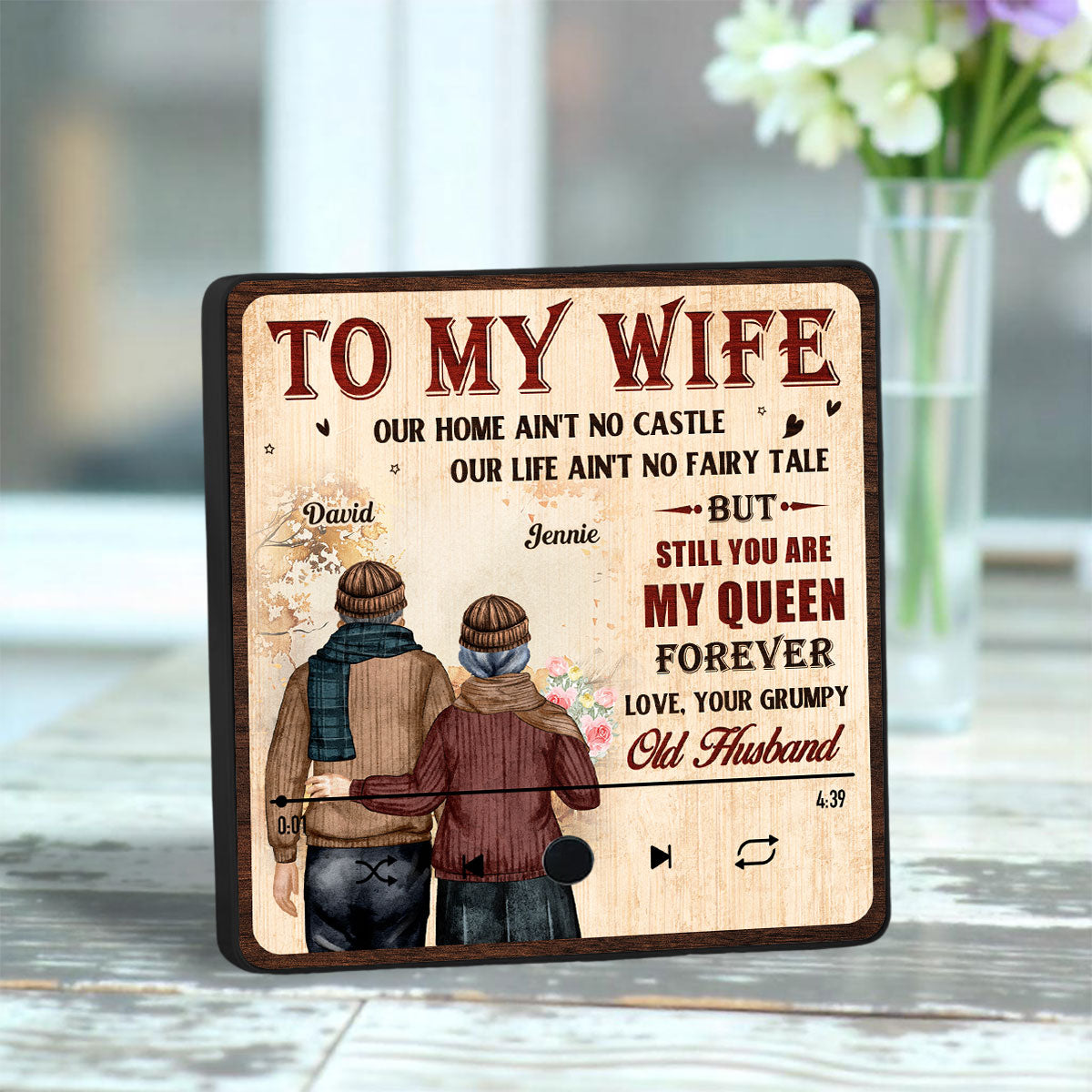 To My Wife - Personalized Custom Music Fridge Magnet