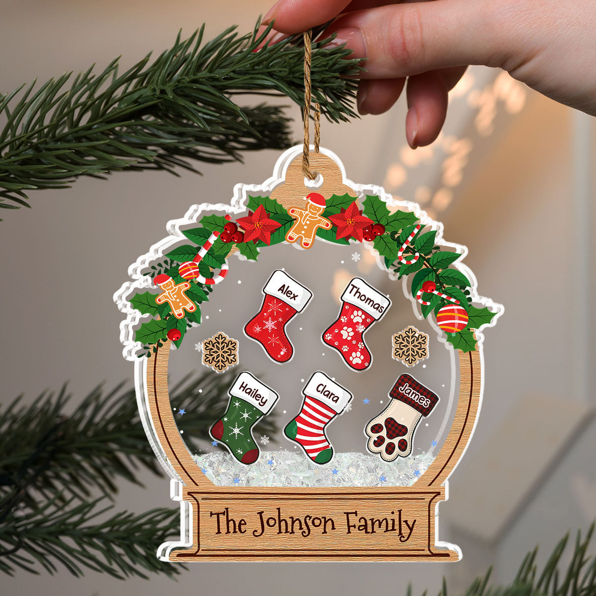 Funny Stocking - Personalized Custom Acrylic Shaker Ornament