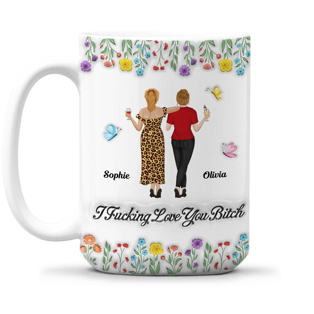 I Love You My Friends - Personalized Custom 3D Inflated Effect Mug