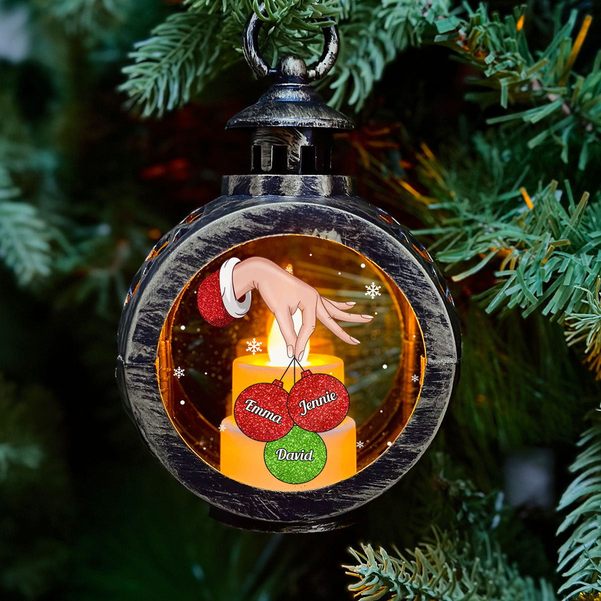 Lovely Christmas Version 2- Personalized Custom Christmas Lantern