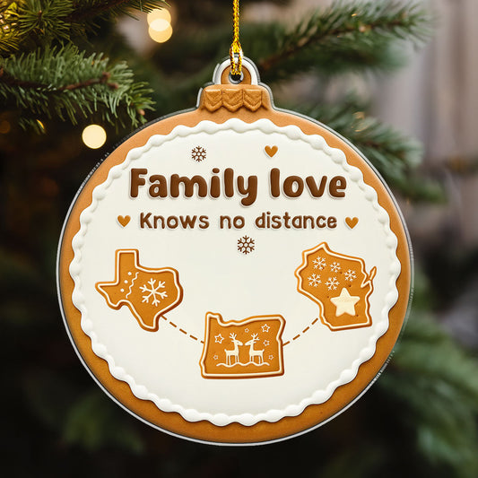 Family In My Heart - Personalized Custom Acrylic Ornament