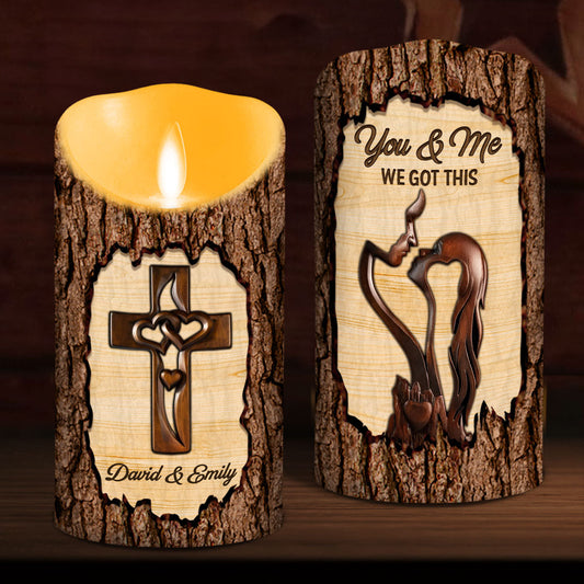You And Me - Personalized Custom LED Candle