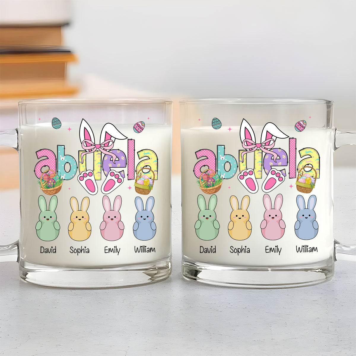 The Love Of Grandma Is Endless - Personalized Custom Glass Mug