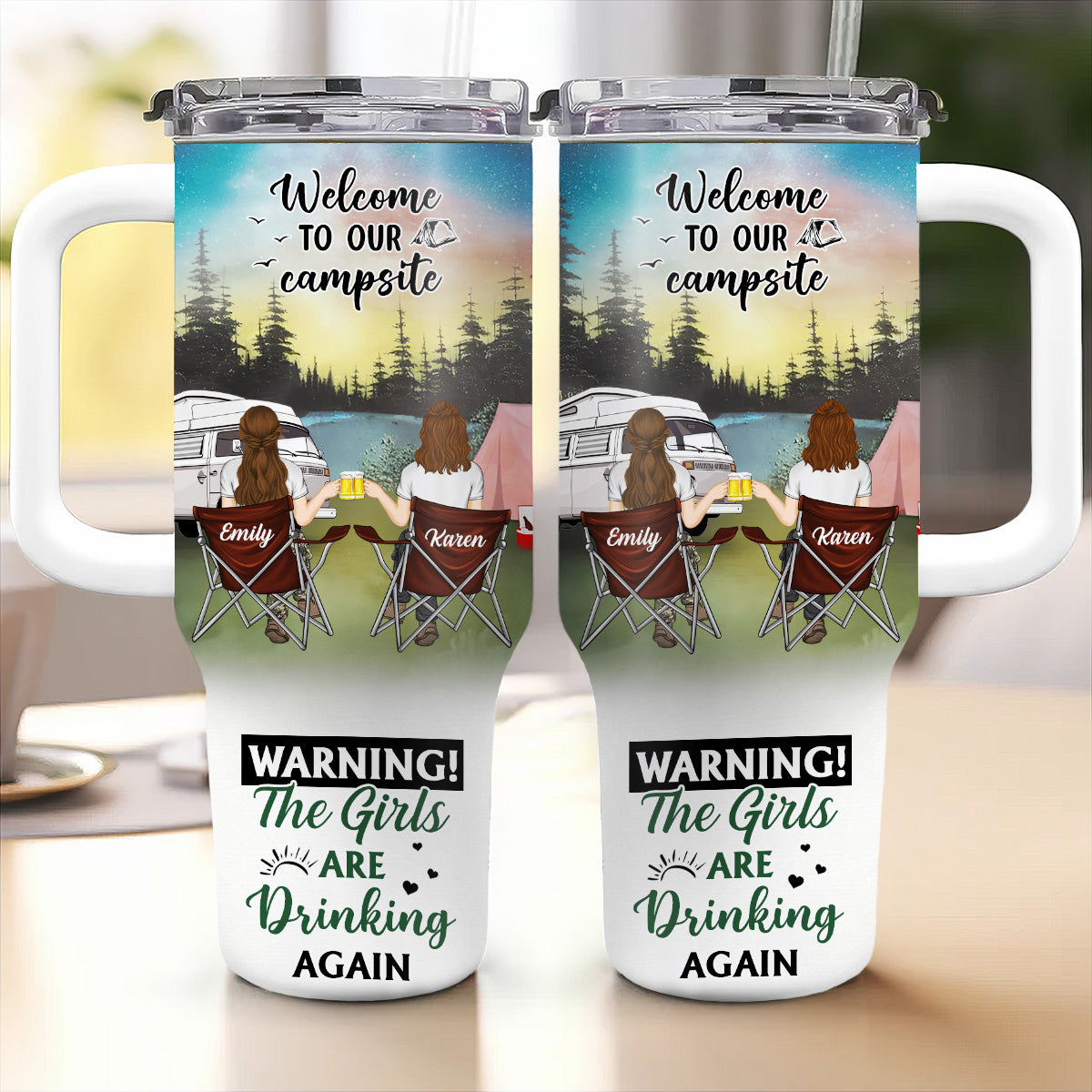 Welcome To Our Campsite - Personalized Custom 40 Oz Tumbler