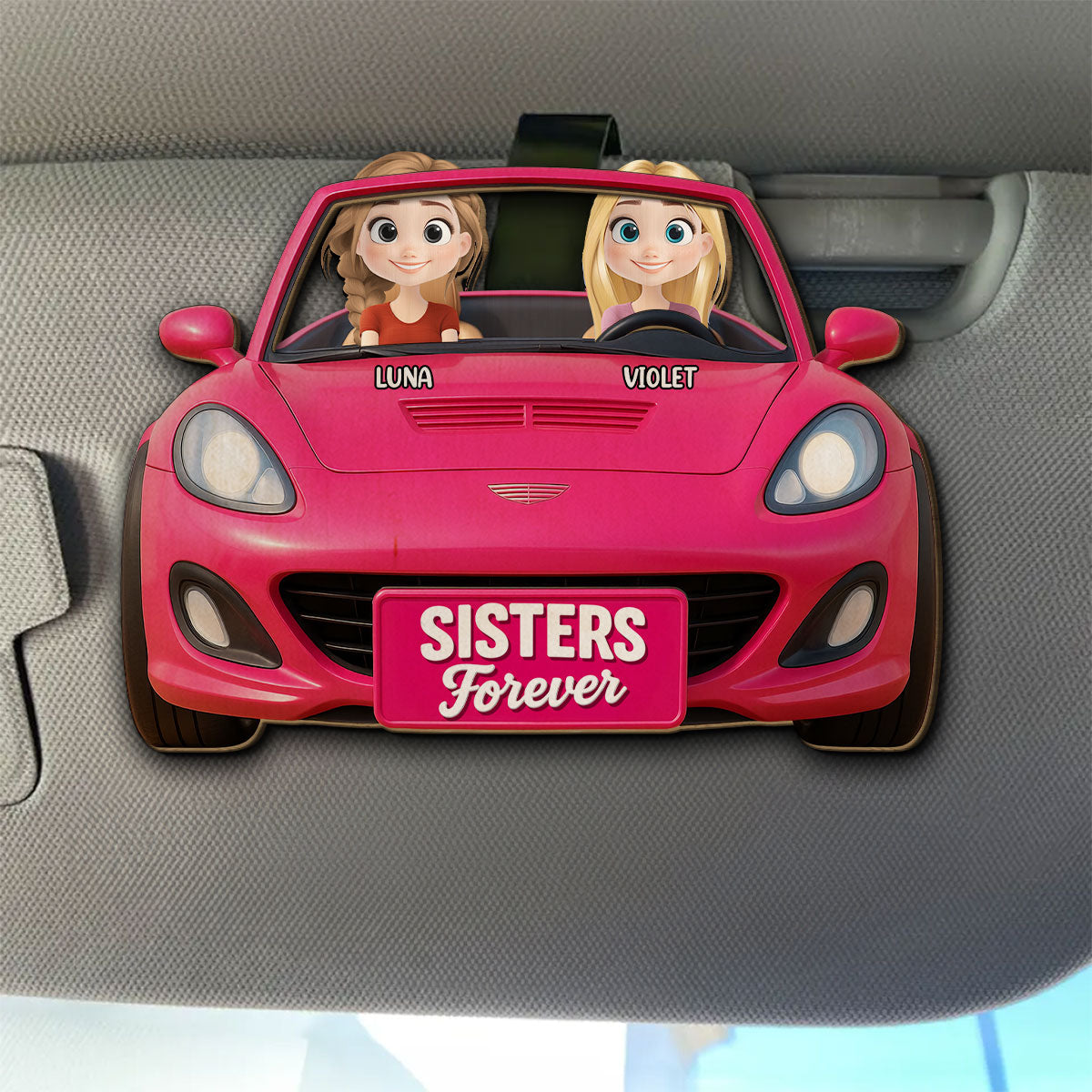 Bestie Drive Together - Personalized Custom Car Visor Clip