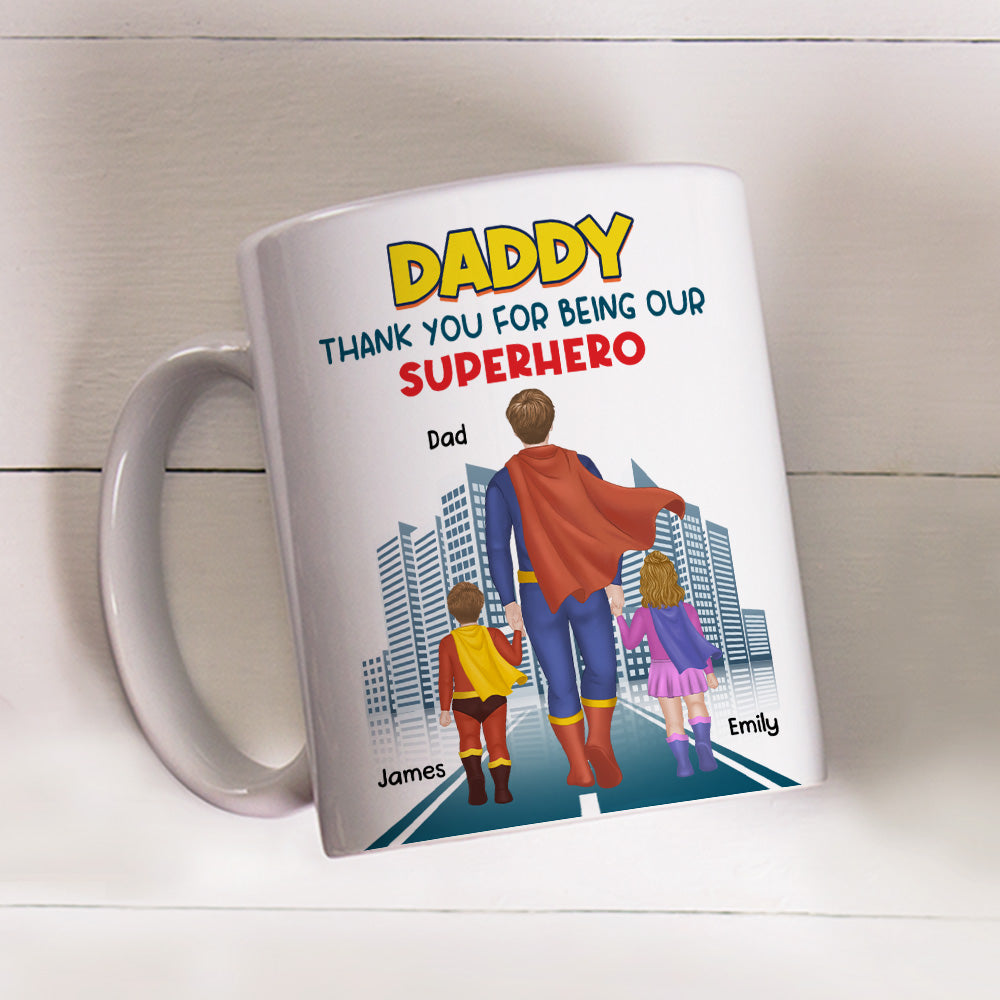 Dad The Hero - Personalized Custom Coffee Mug