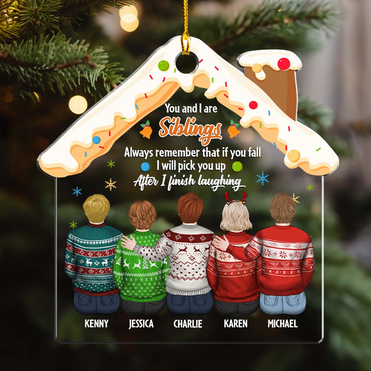 You And I Are Siblings - Personalized Custom Acrylic Ornament