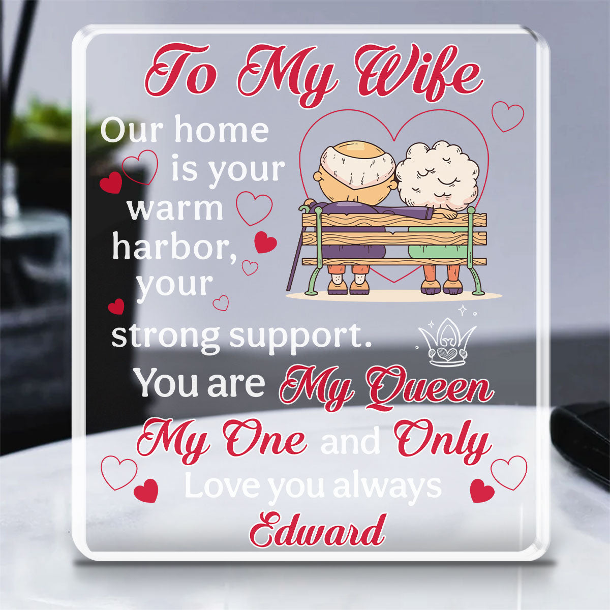 To My Wife - Personalized Custom Acrylic Plaque