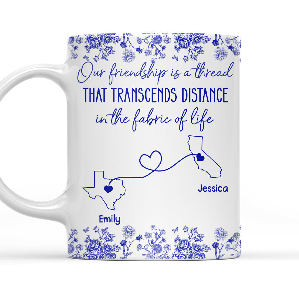 Connected By An Unseen Thread - Personalized Custom Coffee Mug