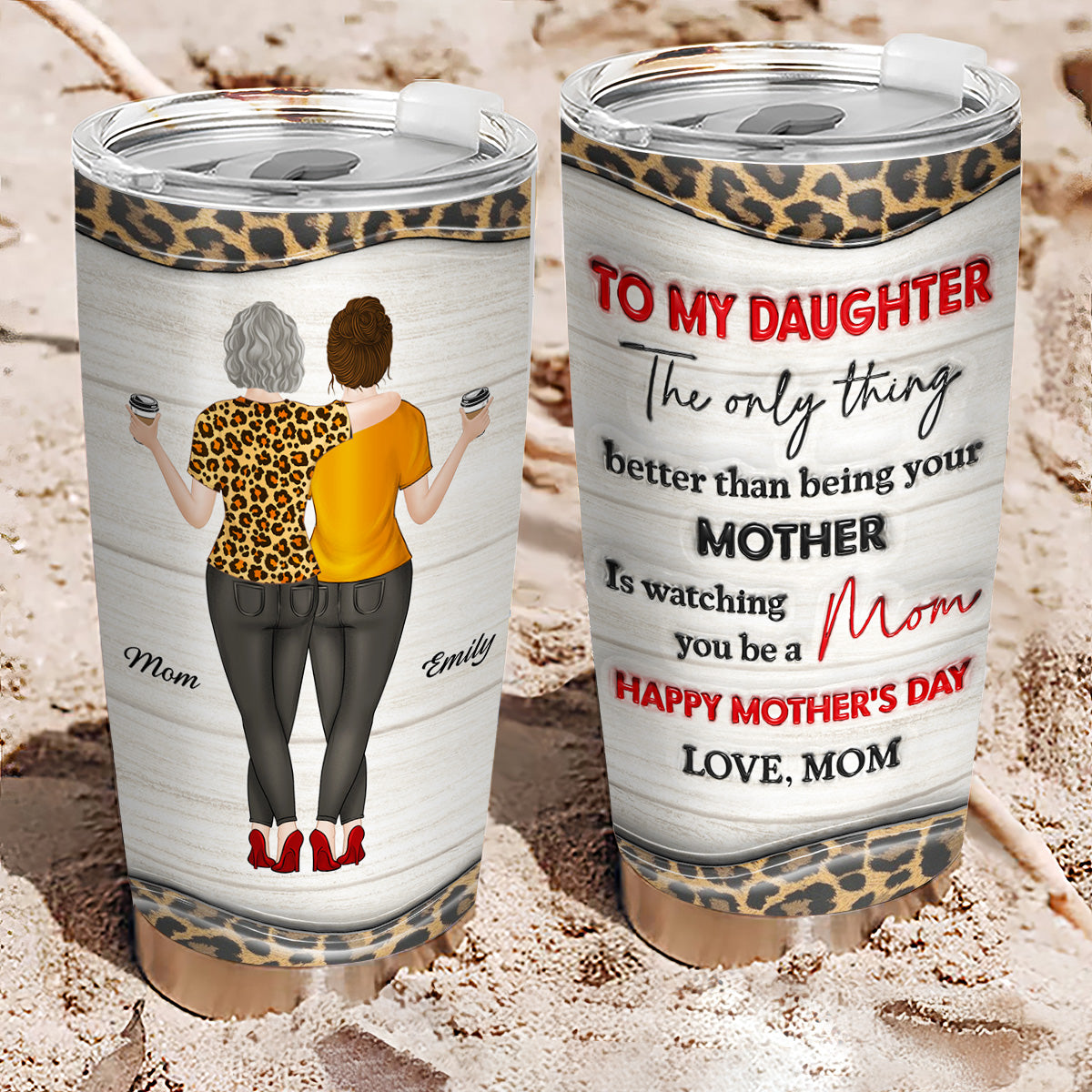 Watching You Be A Mom - Personalized Custom 3D Inflated Effect Tumbler