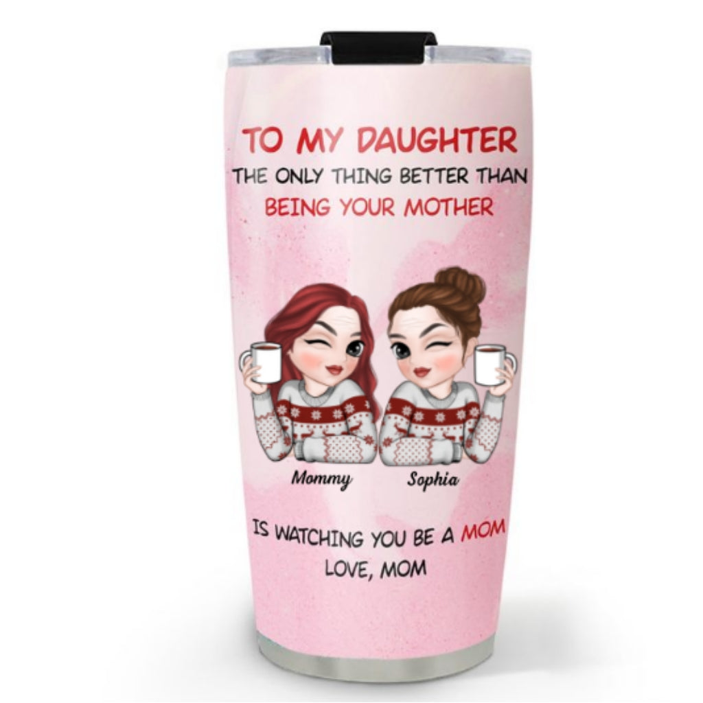 To My Daughter Merry Christmas  - Personalized Custom Tumbler