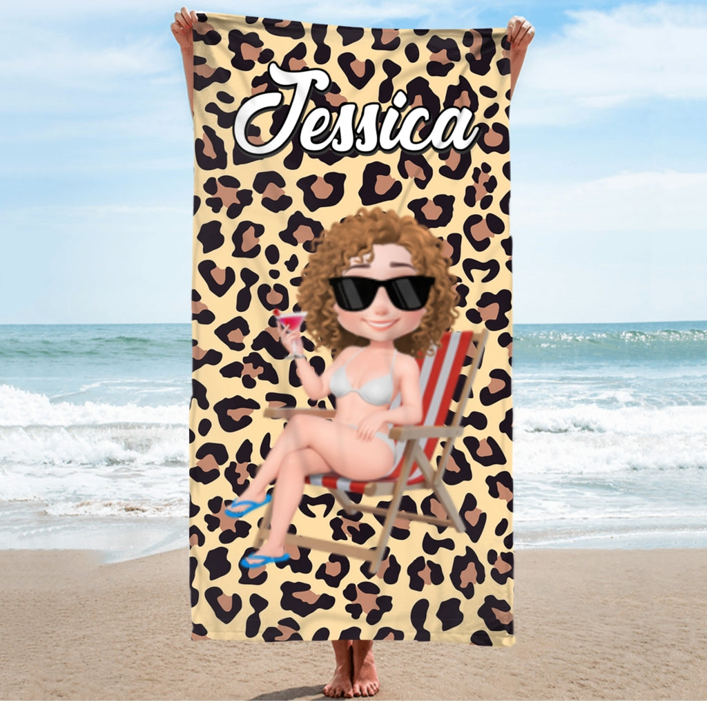 Hello Gorgeous - Personalized Custom Beach Towel