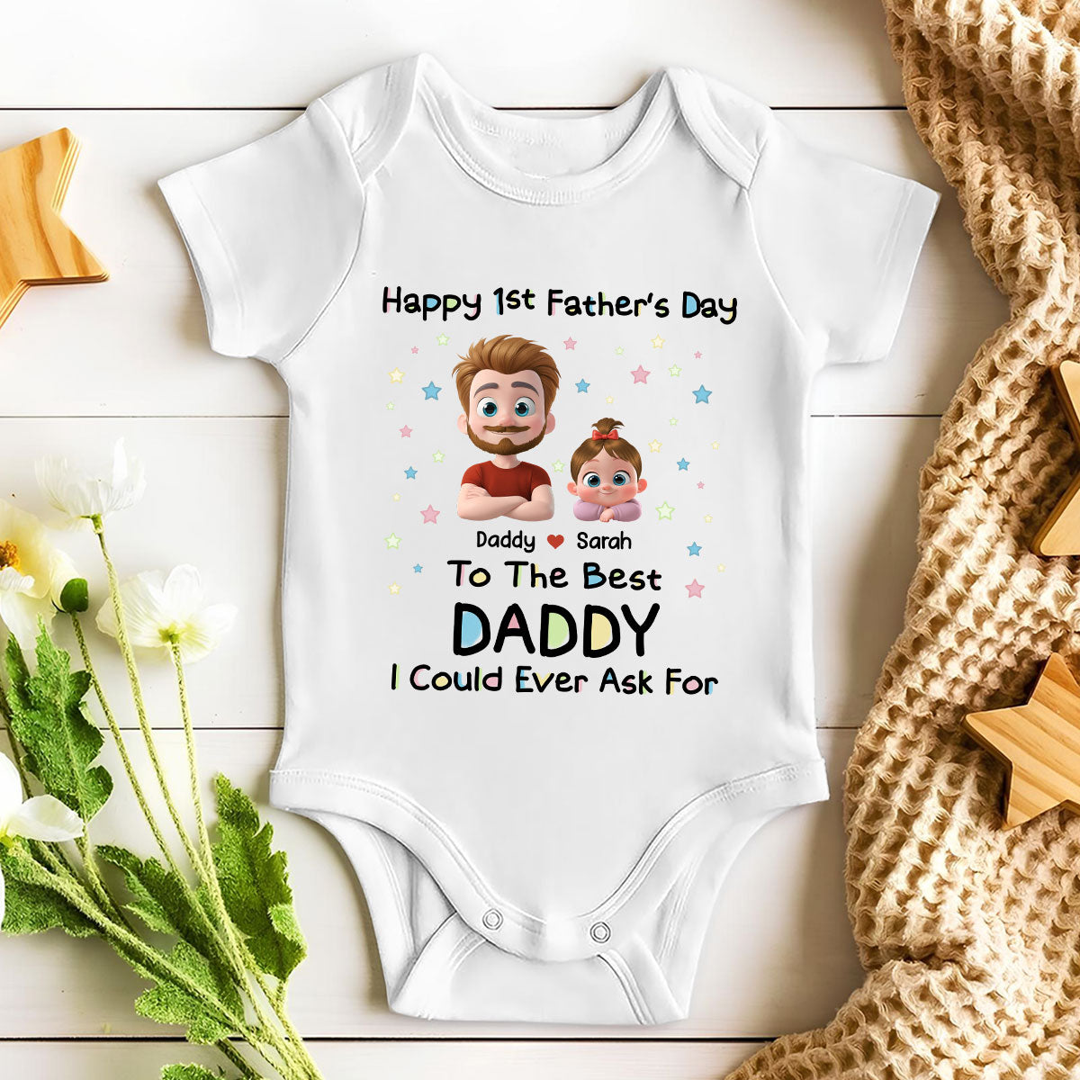 The Best Daddy - Personalized Custom Baby Onesie
