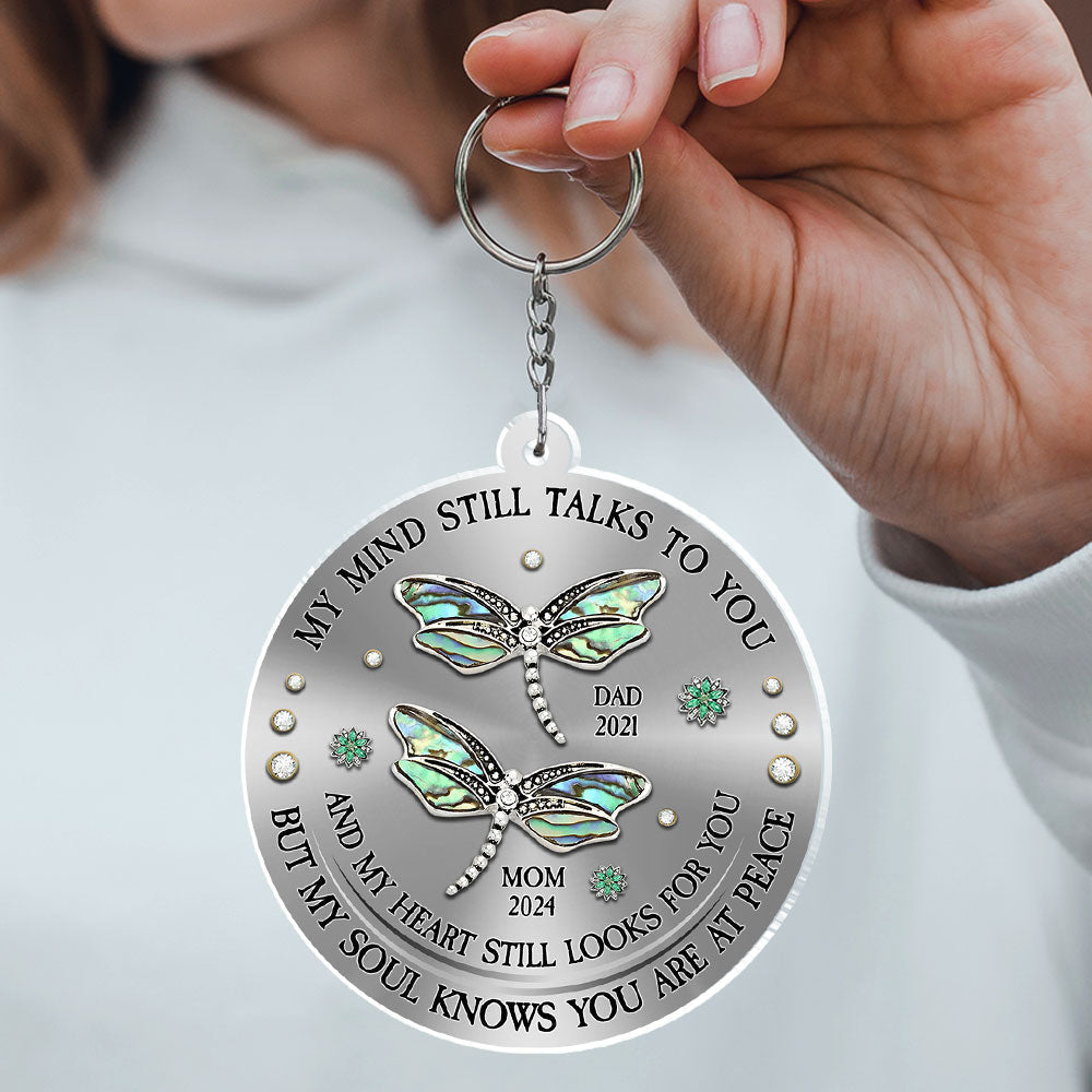 Dragonfly My Mind My Heart My Soul - Personalized Custom Acrylic Keychain