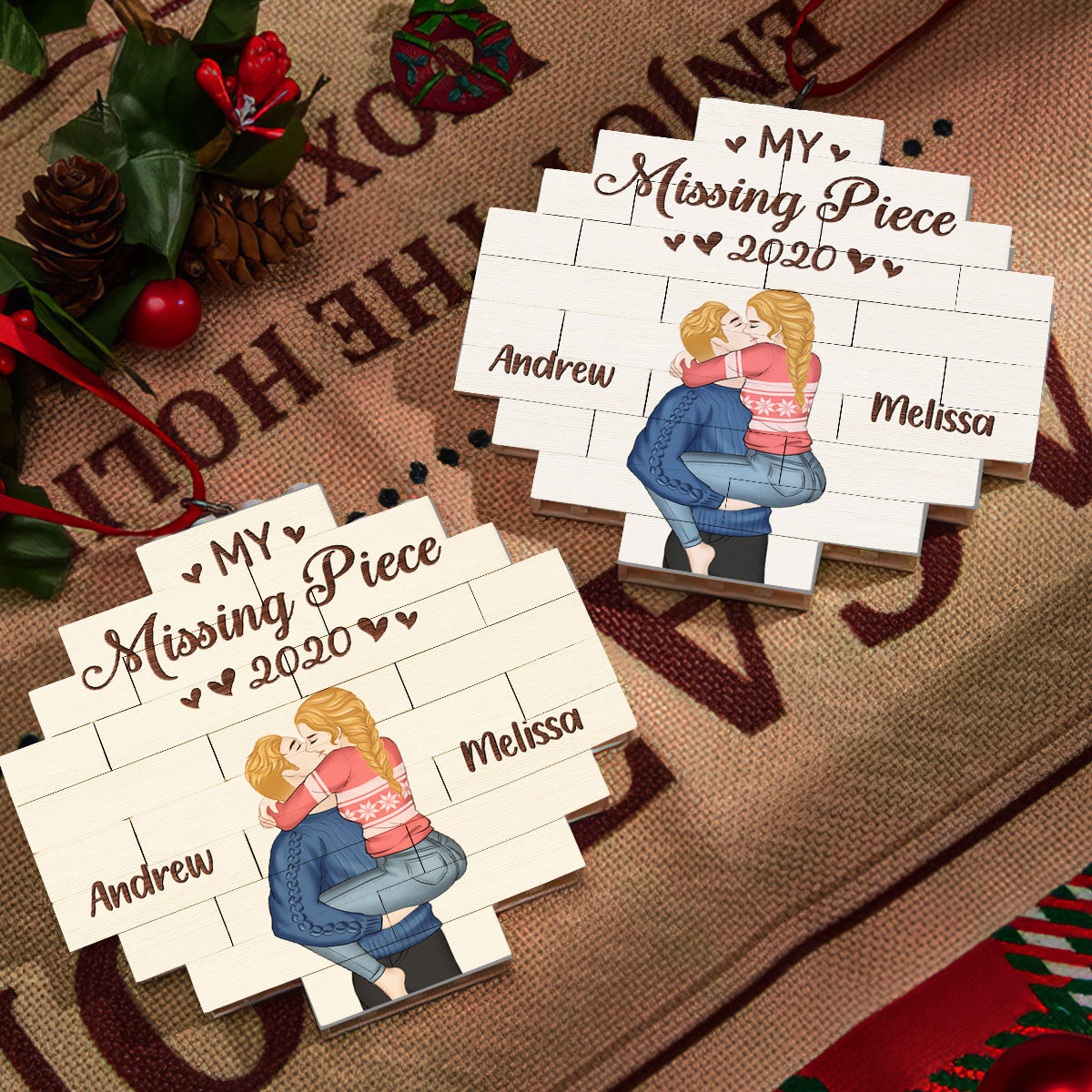 My love - Personalized Custom Puzzle Ornament