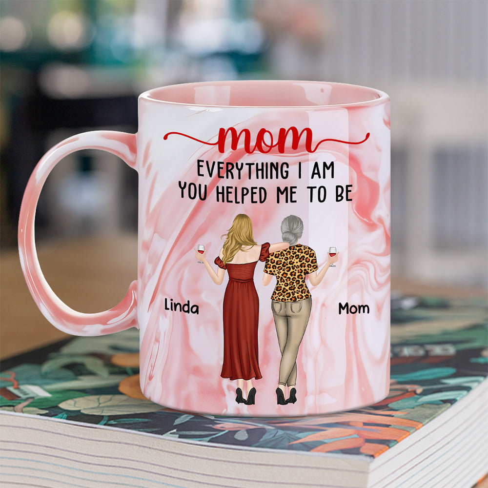 Everything I Am - Personalized Custom Pink Marble Mug